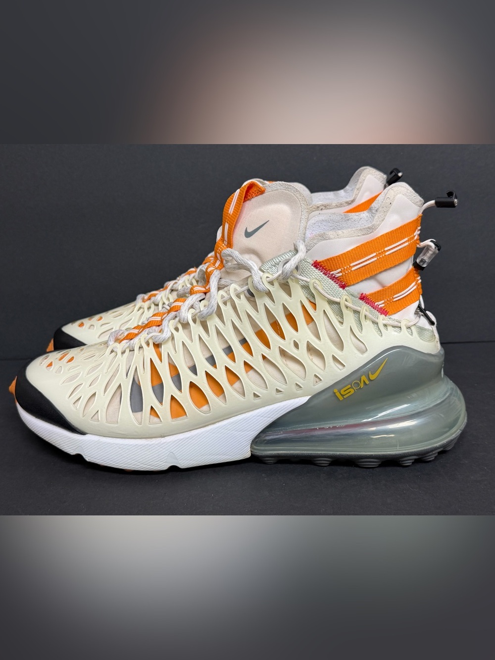 Nike Air Max 270 SP SOE ISPA Ghost White Orange Men’s Sneakers – Size 10.5